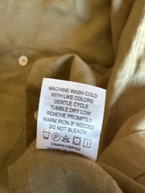 Quince Linen Button Front Dress Spring Summer Career Preppy Minimalist - Picture 12 of 12